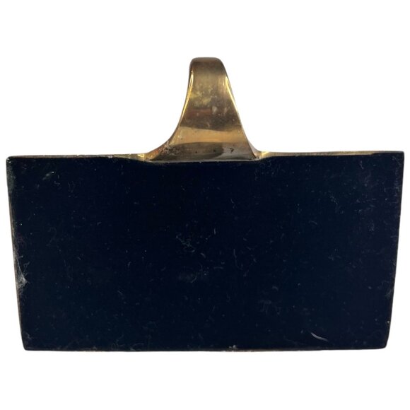 Pottery Barn Solid Brass Reindeer Stocking Holder Hook Christmas Hanger Mantle - Picture 11 of 11